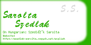 sarolta szedlak business card